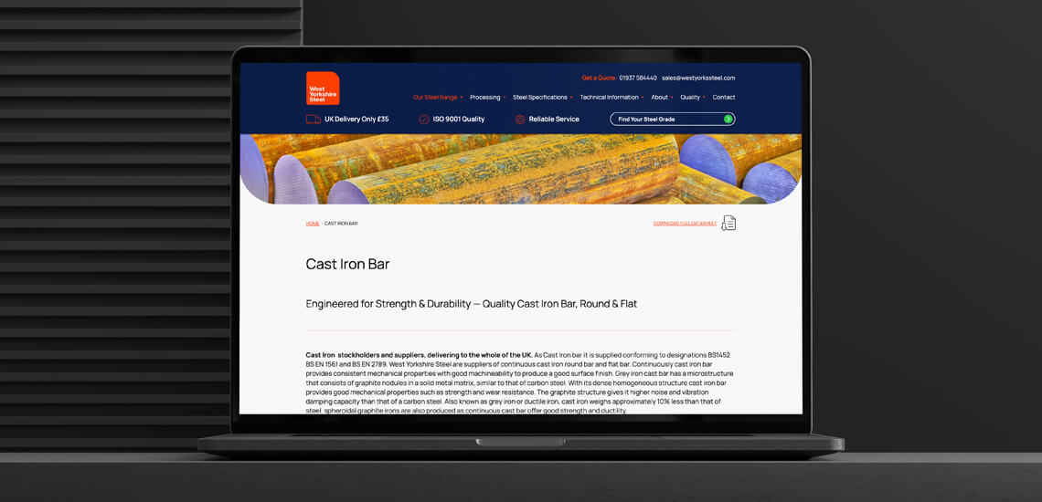 Cast Iron Bar Online - West Yorkshire Steel
